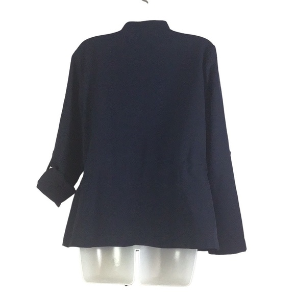 J. Jill Wearever Collection Size MP Jacket Button Front Convert Sleeves Jacket - Picture 5 of 10